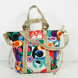 COACH Poppy Multicolor Graffiti Shoulder Bag